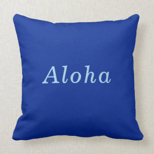 Coussin "Aloha" cobalt et confortable confortable bleu