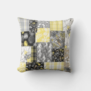 Coussin Aloha Patchwork Imprimés tropicaux hawaïens - Neut