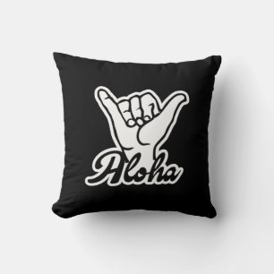 Coussin Aloha Shaka Main, Hang Loose signe