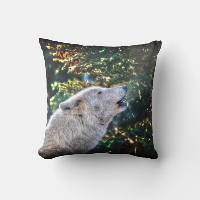 Coussin Alpha Homme Grey Wolf Photo Faune (Recto)