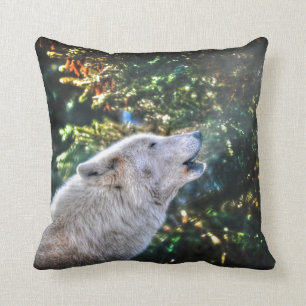 Coussin Alpha Homme Grey Wolf Photo Faune