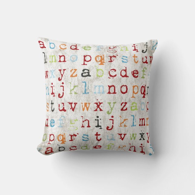 Coussin Alphabet couvert d'abc (Recto)