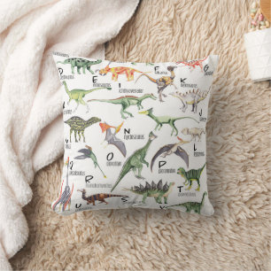 Coussin Alphabet Dinosaure