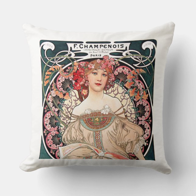 Coussin Alphonse Mucha (Recto)