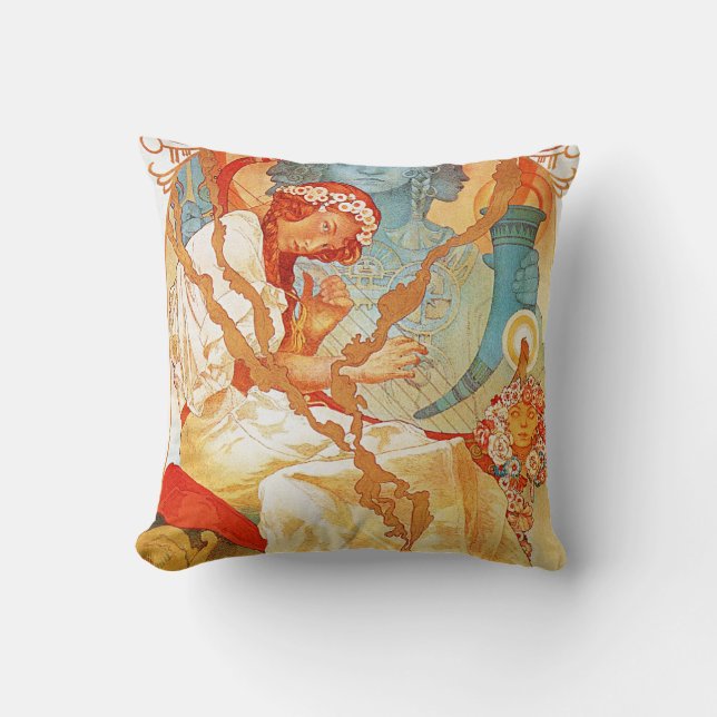 Coussin Alphonse Mucha le carreau épique slave (Recto)