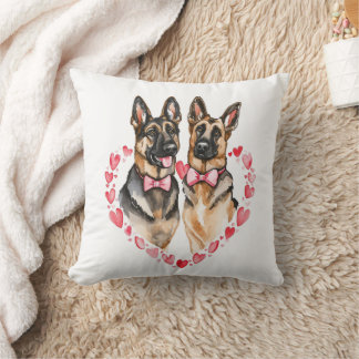 Coussin Alsace Chien Maman Vie Aquarelle tendance coeur am