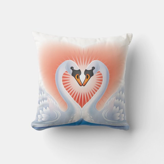 Coussin Amants de cygne (Recto)