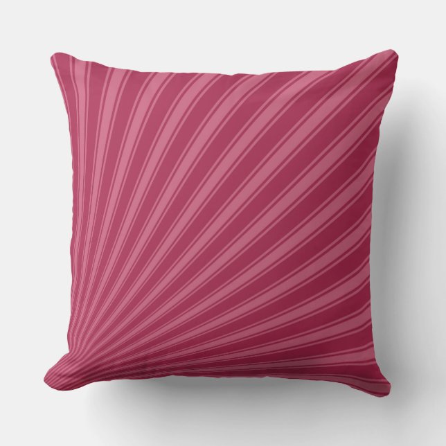 Coussin Amaranth couleur violet foncé bande Motif funky (Recto)