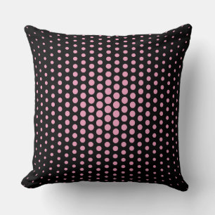 Coussin Amaranth rose Techno Dots moderne Noir