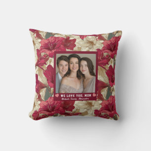 Coussin Amaryllis  Mère fière Décoration de chambre Maman 