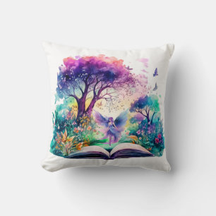Coussin Amateur de livres de fantasy Fée