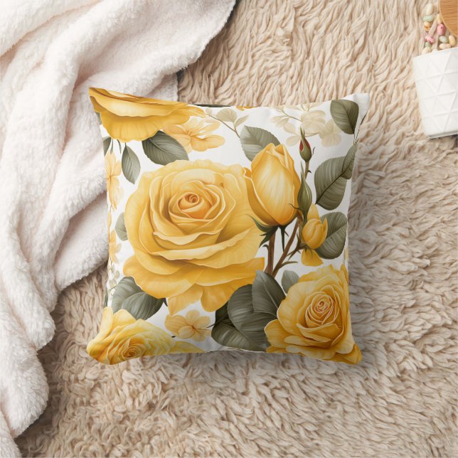 Coussin "Amateurs Roses Jaune" (Couverture)