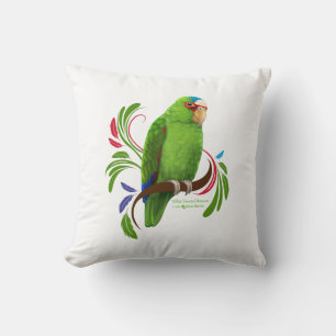 Coussin Amazonie à frontières blanches