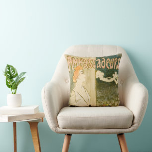 Coussin Ambassadeurs Yvette Guilbert par Theophile Steinle