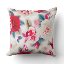 Ambiance fleurie rose rouge blanc moderne