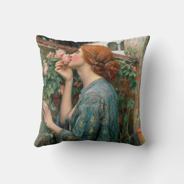 Coussin Âme du Rose John William Waterhouse (Verso)
