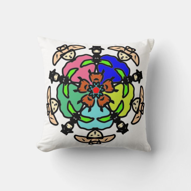 Coussin Âme florale vibrante (Recto)