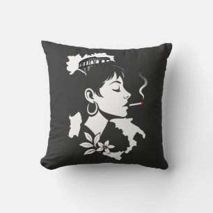 Coussin Âme italienne : Colisée de Rome minimaliste et Ita