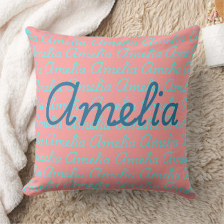 Coussin Amelia Signature Nom Motif Design
