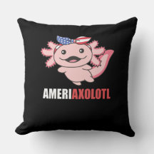 Ameriaxolotl Cute Axolotl Avec Drapeau Amérique