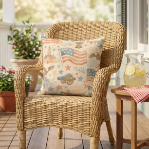 Coussin Américain Patriotique Vintage
