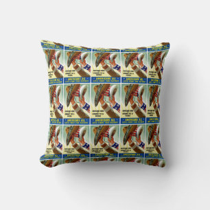 Coussin Américains unis ~ Luttons pour la victoire