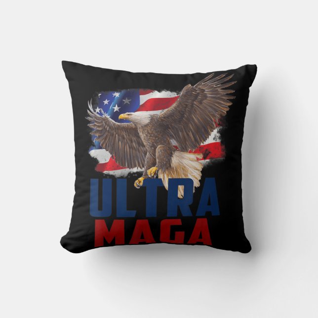 Coussin American Eagle Patriotique Fête des pères Ultra MA (Recto)