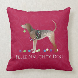 Coussin American English Coonhound Christmas