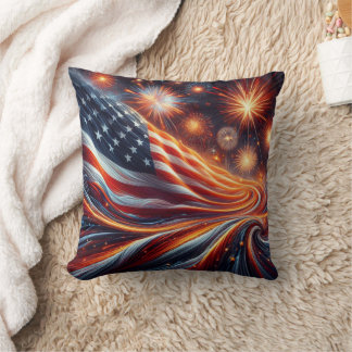 Coussin American Flag Throw Pillow