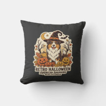 American Shepherd Halloween Retro Dog Lover Throw