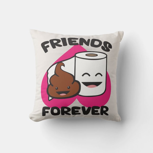 Coussin Amis pour toujours - dunette et petit pain de (Recto)
