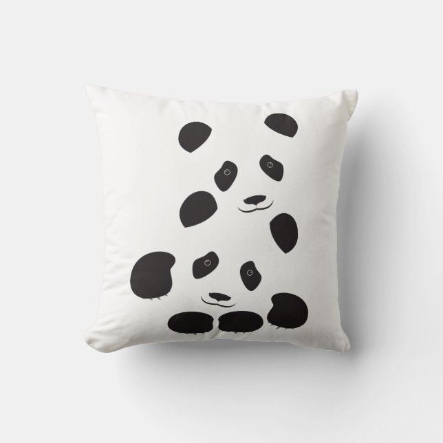 Coussin Amitié des pandas (Recto)