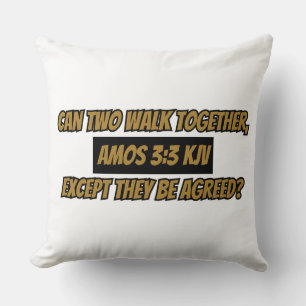 Coussin Amos 3:3 KJV Bible Verse Écriture