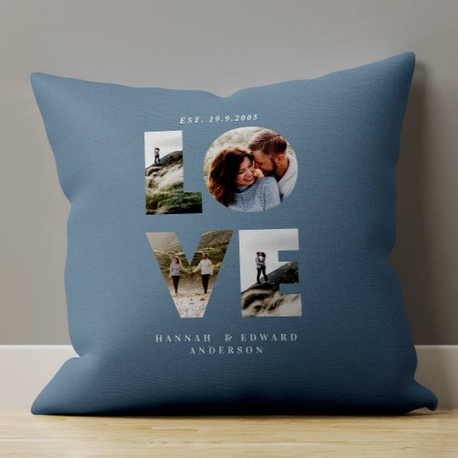 Coussin Amour 4 photo cadeau personnalisé simple moderne b (Créateur téléchargé)
