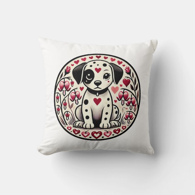Coussin Amour dalmate (Recto)