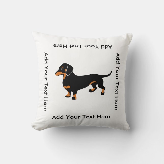 Coussin Amour de chien de Doxie - petit teckel mignon (Recto)