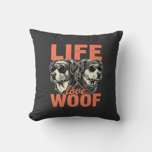 Coussin Amour de la vie Amour de chien
