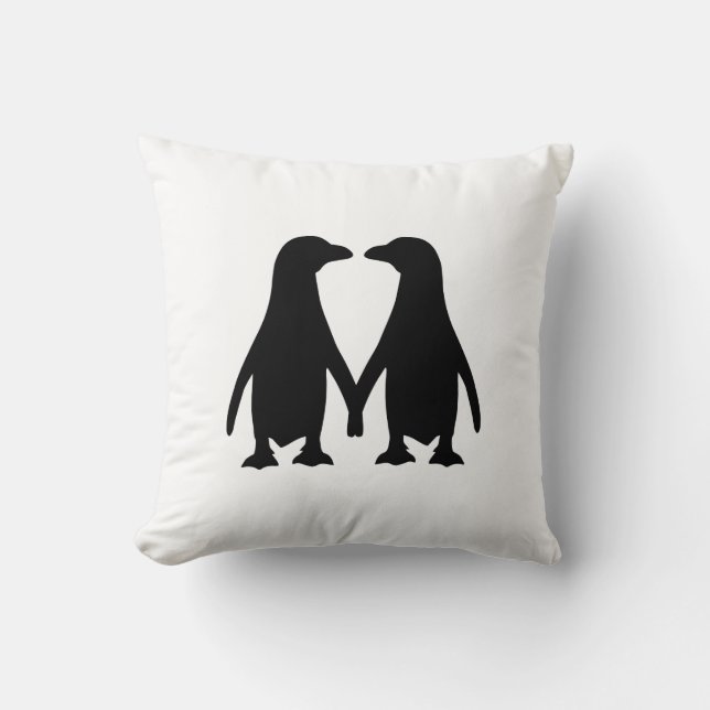 Coussin Amour de pingouin (Recto)
