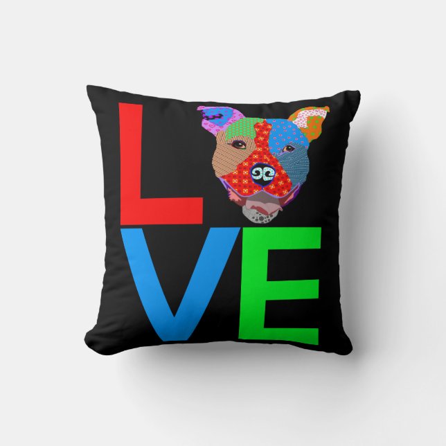 Coussin Amour de Pitbull (Recto)
