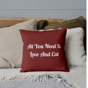 Coussin Amour des animaux de compagnie Maman chat Citation