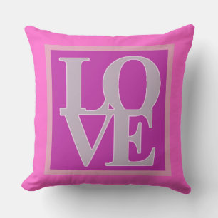 Coussin Amour double face girly mignon et doux