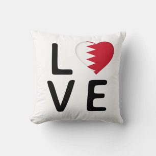 Coussin Amour - Drapeau de Bahreïn
