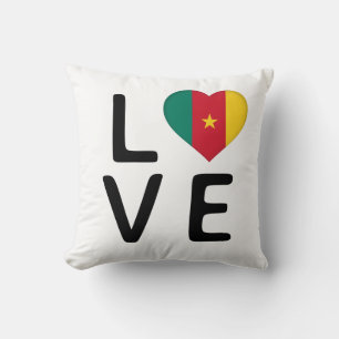 Coussin Amour - drapeau du Cameroun