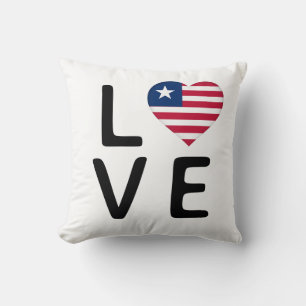 Coussin Amour - Drapeau Liberia