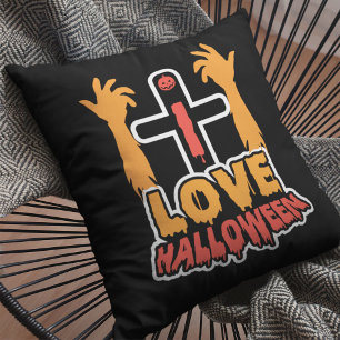 Coussin Amour drôle Halloween Éffrayant mains Zombie