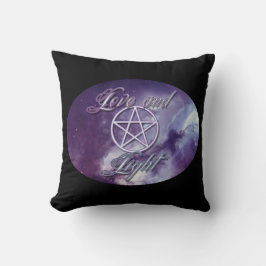 Coussin Amour et lumière avec pentacle