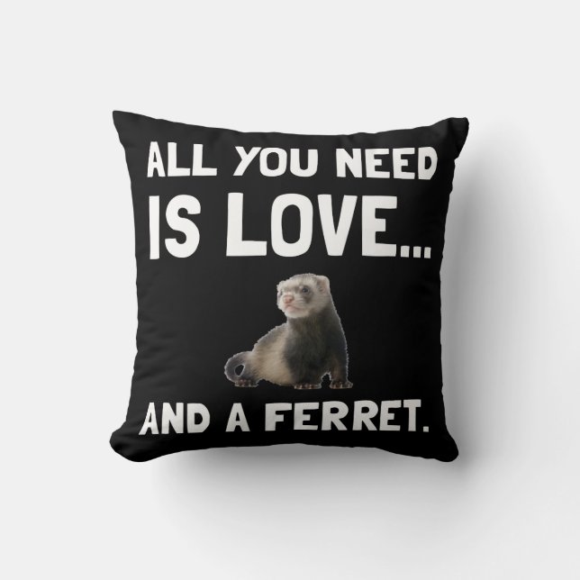Coussin Amour et un furet (Recto)