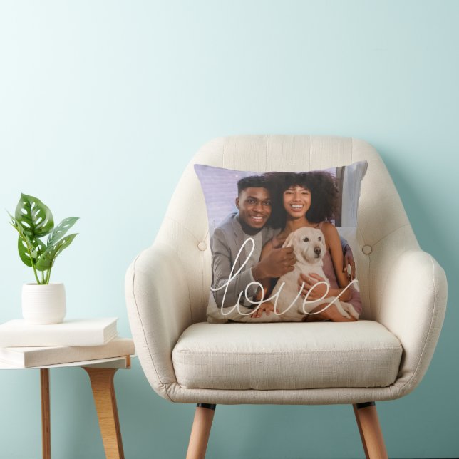 Coussin Amour Modèle photo Couples personnalisés (Chaise)