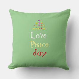 Coussin Amour Paix Joie Noël