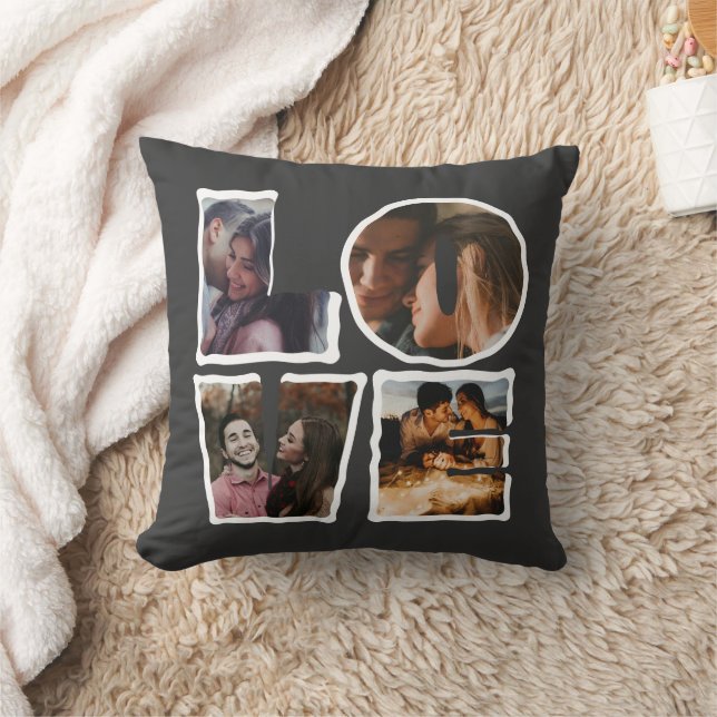 Coussin Amour personnalisé Photo Collage valentines Jour (Couverture)